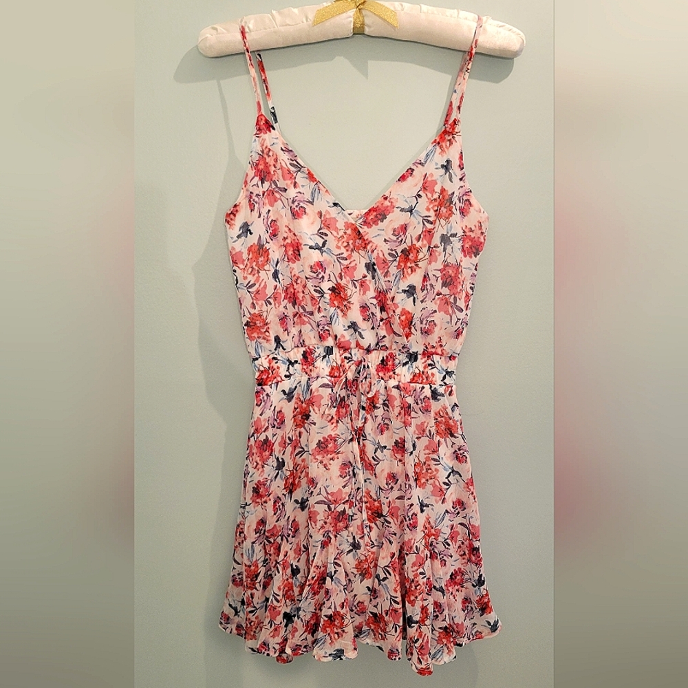 Francesca's XXS Pink Floral Sundress NWT